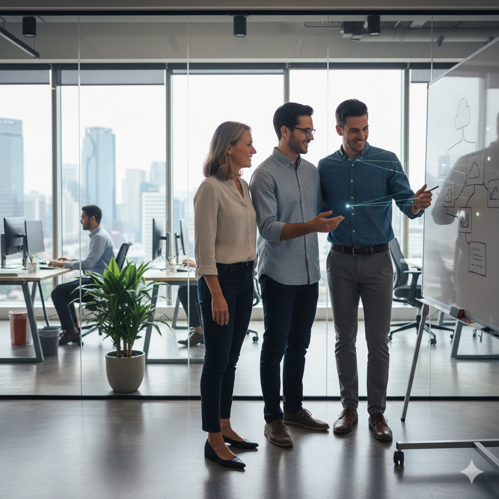 Equipo de expertos en IT de Binardesk que brindan soporte de IT y gestión de IT